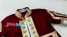 Luxury Maroon Prince Outfit for Baby Boys