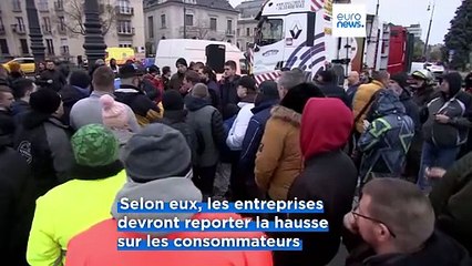 Hongrie : les camionneurs manifestent à Budapest contre l'augmentation des péages routiers