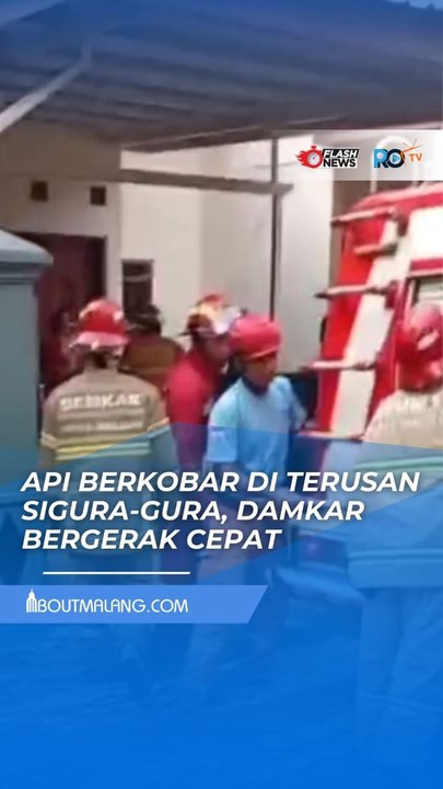 RUMAH DI KAWASAN TERUSAN SIGURA-GURA KOTA MALANG TERBAKAR, API BERHASIL DIPADAMKAN DAMKAR