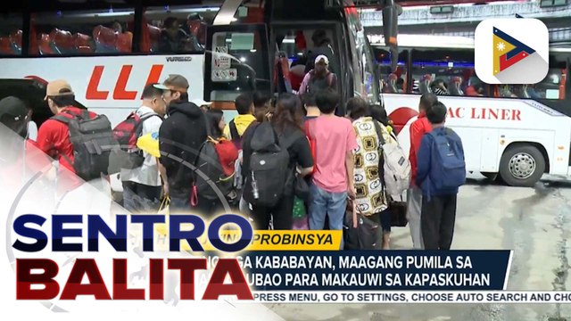 Mga uuwi ng probinsya, dagsa sa mga terminal ng bus sa Cubao; LTFRB, nagbigay ng special permits sa 40 bus ng isang terminal sa Cubao | ulat ni Vel Custodio