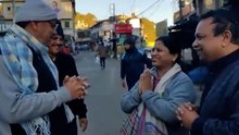 Pushkar Singh Dhami Meets Tourists During Morning Walk in Ranikhet