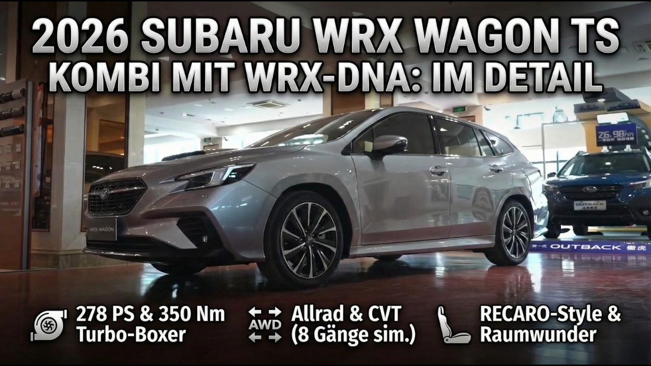 2026 Subaru WRX Wagon TS: Preis, Technik, Design & Features