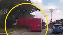 Bus collides with parked lorry in Johor Baru, three passengers injured