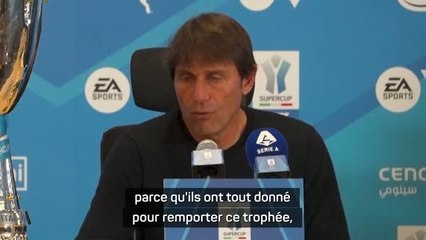 Naples - Conte félicite ses joueurs qui "ont tout donné pour remporter ce trophée"