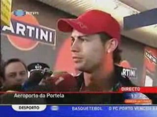 Cristiano Ronaldo Interview arriver au Portugal 23/05/2008