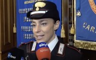 Federica Brignone, eccellenza nello sport, giura come maresciallo dei Carabinieri