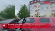 Pendik'te otomobilde çıkan yangın, ahşap binaya sıçradı