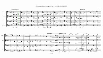 Orchestral music composed between 2021.6.4-2021.6.9 (Horizontal complete score)