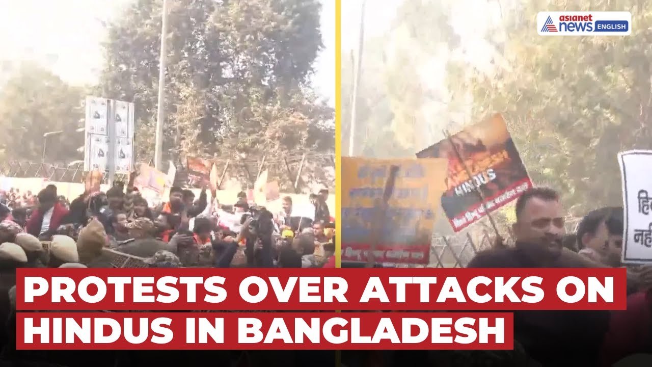 Vishva Hindu Parishad Protest Near Bangladesh High Commission Over Attacks on Hindus