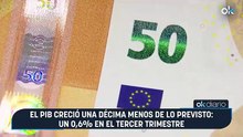 El PIB creció una décima menos de lo previsto: un 0,6% en el tercer trimestre