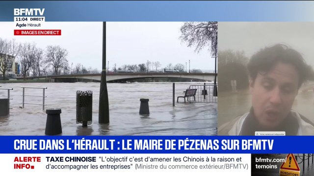 Crues dans l'Hérault: Les axes routiers sont encore bloqués , explique le maire de Pézenas