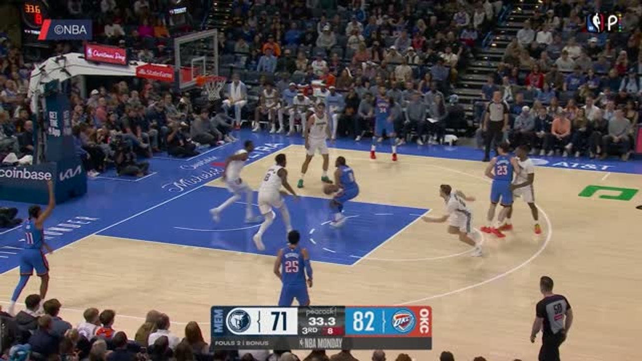 Thunder - Le dunk monstrueux de Williams qui achève les Grizzlies