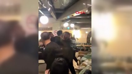 Beşiktaş’ta dönercide tekmeli yumruklu kavga kamerada