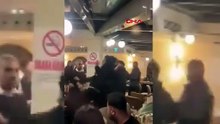 Dönerci bir anda karıştı! Tekmeli yumruklu kavga çıktı