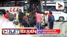 Ilang bus terminals sa Cubao, nagkakaubusan na ng ticket dahil sa pagdagsa ng pasahero | ulat ni Vel Custodio