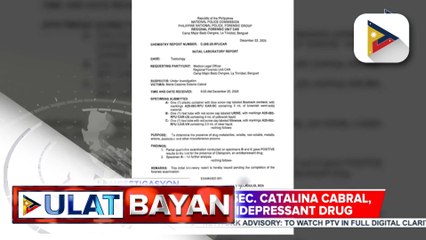 Labi ni dating DPWH Usec. Catalina Cabral, nagpositibo sa anti-depressant drug, batay sa toxicology report