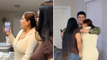 Mom Who Thought She Was On Call To Sailor Son Gets Surprised When He Walks Into The Room For Thanksgiving | Happily TV