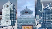La torre congelata: il capolavoro di ghiaccio di Harbin, in Cina