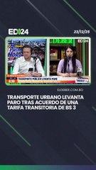 Transporte urbano levanta paro tras acuerdo de una tarifa transitoria de Bs 3
