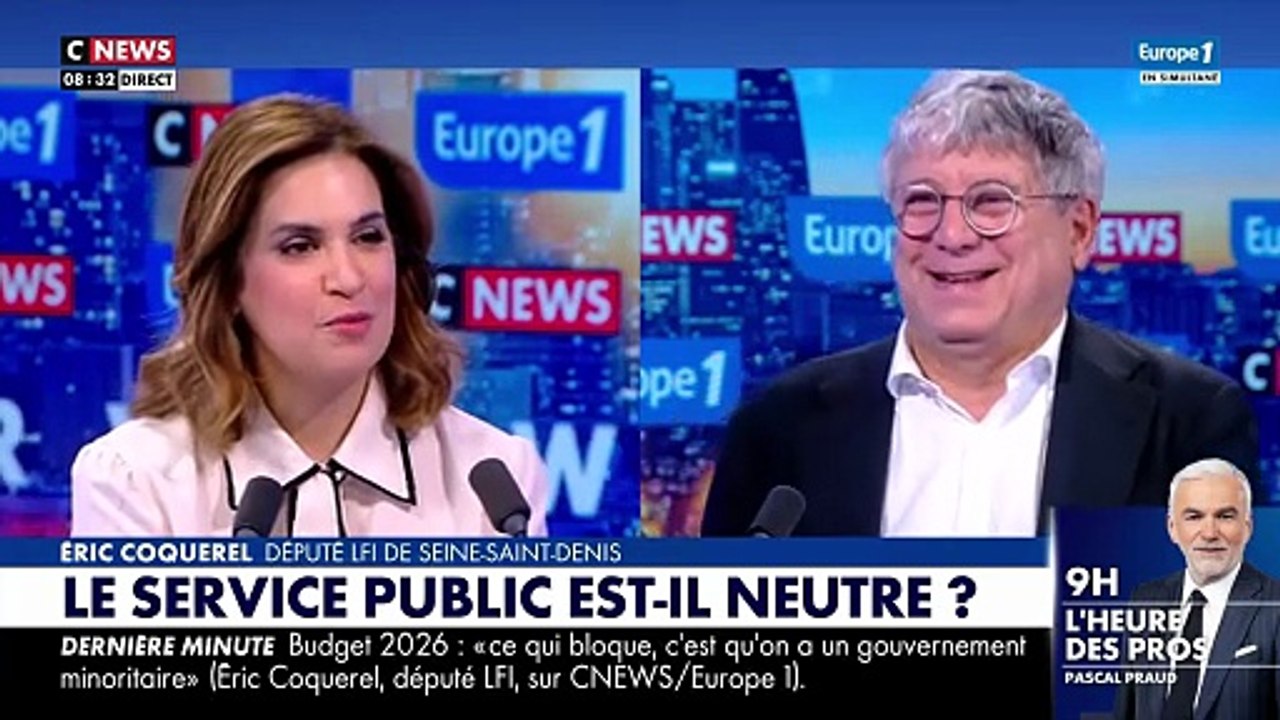 Moment de flottement en direct sur CNews lorsque Sonia Mabrouk corrige Éric Coquerel qui refuse de souhaiter un "Joyeux Noël" mais de "Joyeuses fêtes"