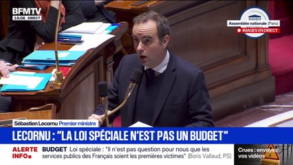 Budget: "La loi spéciale n'est pas un budget", répond Sébastien Lecornu à Boris Vallaud