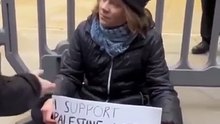 Greta Thunberg em protesto pró-Palestina