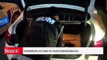 Otomobilin LPG tankı ve tavan döşemesinde kaçak ürünler bulundu