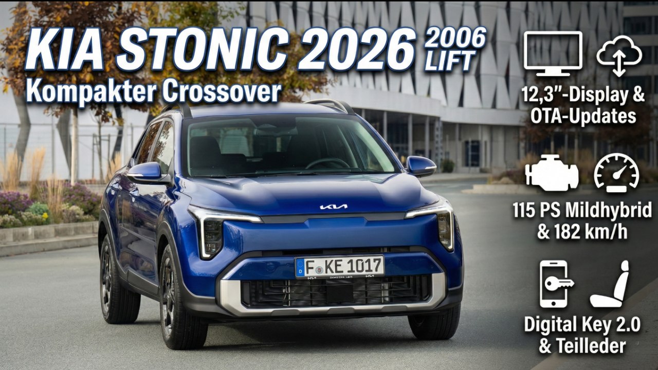 Kia Stonic 2026 Review: 182 km/h, OTA-Updates & Digital Key 2.0