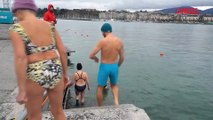 Lago di Ginevra, bagno nell'acqua gelida come terapia