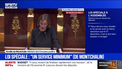 "Chaque jour de loi spéciale en 2026 sera un jour de trop", assure Amélie de Montchalin, ministre des Comptes publics