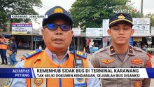 Bus Mudik Nataru Langgar Aturan Terjaring Sidak Kemenhub Karawang, Begini Nasib Penumpang