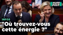 Pour répondre à Marine Le Pen, Lecornu se moque de Bardella et ça la fait rire