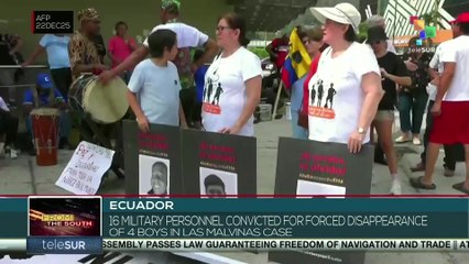 In Ecuador 16 military personnel convicted for forced disappearance of 4 boys in Las Malvinas case