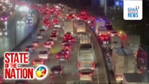 Traffic buildup sa NLEX Balintawak Toll Plaza ngayong gabi | SONA
