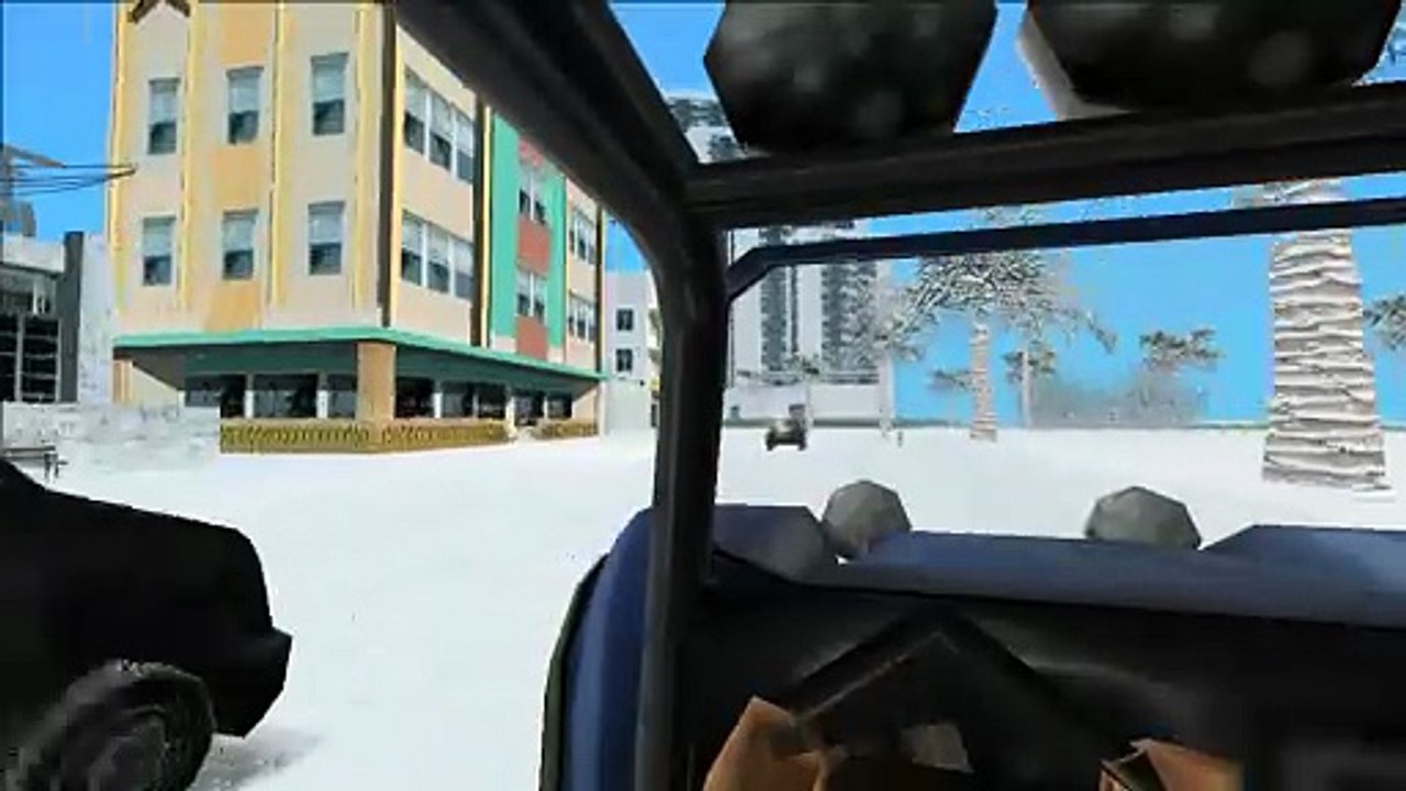 GTA Vice City,  Snow Conversion | Snowstorm  Mod | Video - 12, First-Person View