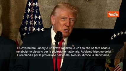 Trump: Abbiamo bisogno della Groenlandia per sicurezza nazionale, non per minerali o petrolio