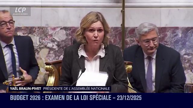 L'Assemblée nationale adopte à l'unanimité la loi spéciale en attendant la reprise des discussions budgétaires en janvier