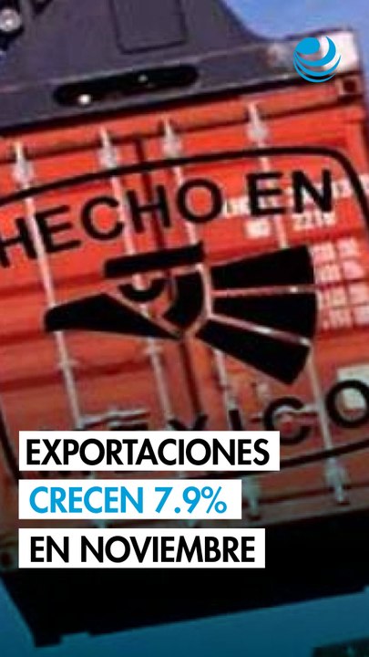 Exportaciones totales de México crecen 7.9% en noviembre; las petroleras se desploman 40.4%