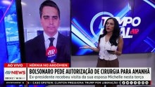 Bolsonaro recebe visita de Michelle e aguarda cirurgia | TEMPO REAL