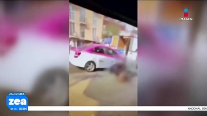 VIDEO: Taxista embiste a vecinos por disputa de luz