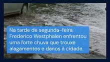 Vídeo - Chuva torrencial causa alagamentos e danos em Frederico Westphalen