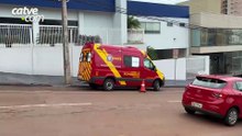 Motociclista sofre queda na Rua São Paulo em Cascavel