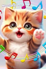 Cute Cat Meow Meow 😺 Funny Kitty Dance | AI Cartoon #Shorts
