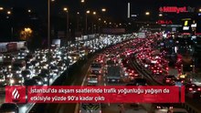 İstanbul'da trafik resmen kilitlendi! Yoğunluk yüzde 90'a çıktı