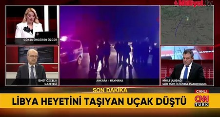 Ankara'dan kalkan Libya heyetini taşıyan özel uçak düştü