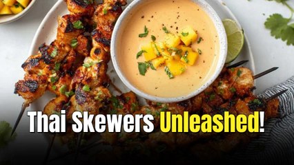 Thai Chicken Skewers with Mango Sauce