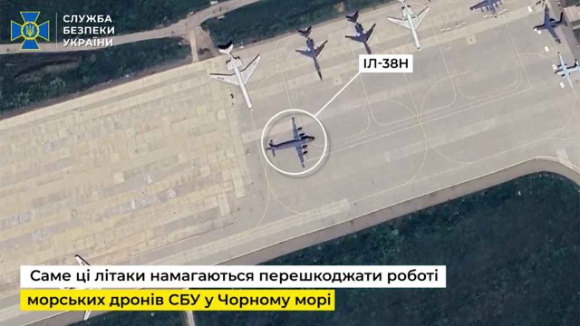 Ukrainian drone strikes Russian Navy Il-38N at Yeysk airfield