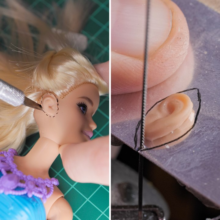 Barbie's Jewelry 🦻 Crafting Stunning Silver Earrings from Doll Parts