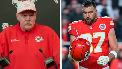 Andy Reid reacciona a lo que podría ser el ultimo partido de Travis Kelce con los Chiefs
