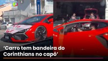 Yuri Alberto exibe Lamborghini de R$ 7,8 milhões em passeio em São José dos Campos (SP)